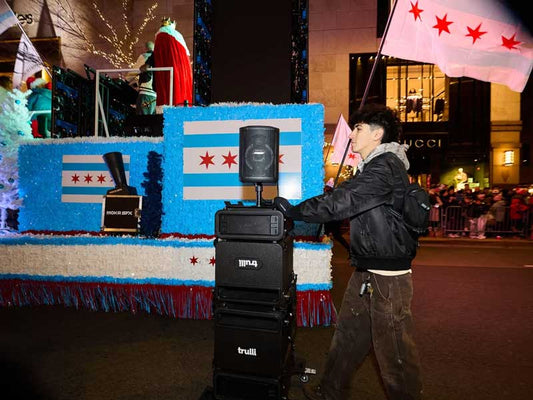 Battery-Powered Parade Audio on Michigan Avenue