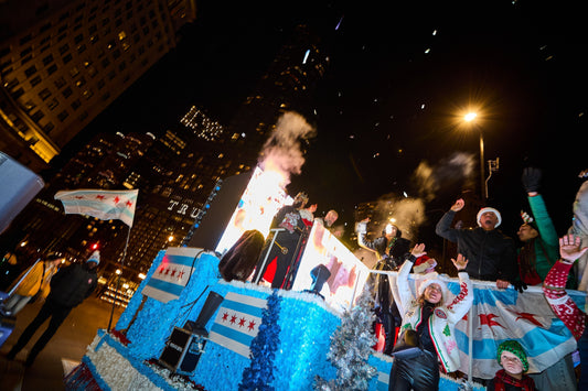 The DJ Firm's Mag Mile Lights Festival Parade Float